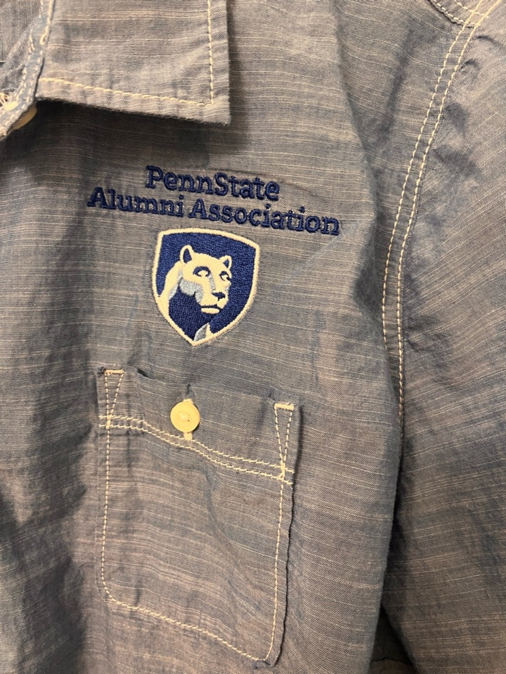 Ladies Port Authority XL Button Down Blue Penn State Alumni Association Top - Picture 2 of 5